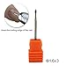 TP 3/32 Carbide Cuticle Clean Drill Rotary Dremel Bit Manicure Pedicure File Tool for Nail Salon (1.6 x 3MM - Orange)