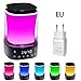 Produktbild Lichtwecker mit Aroma Luftbefeuchter LED Bunte Stimmung Nachtlampe Ätherisches Öl Diffusor Digitaler Wecker 6 Natürliche Geräusche Simulation Sonnenaufgang Dimmbare Beleuchtung Farbe und Helligkeit,EU