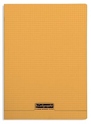 Clairefontaine 8000 POLYPRO 18338C Cahier piqué couverture plastique 96 pages 90 g A4 Orange