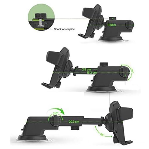 Alexvyan Car Mobile Holder/Stand Adjustable with Windshield/Dashboard/Working Desk Mount with Quick One Touch Technology for Mobile Phones - Image 5