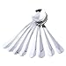 Price comparison product image TAOtTAO 8Pcs Stainless Coffee Spoon Round Shape Dessert Spoon Ice Cream Candy Tea Spoon
