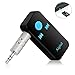 Price comparison product image Bluetooth Music Receiver Handsfree Mini Car Kits Portable Wireless Audio Adapter 3.5mm Aux Stereo Output (Bluetooth 4.1, A2DP, 8 Hour Playing) for Car /Home Audio/HiFi System, TF/SD Card Support by Aivake