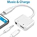 Produktbild Lightnig-Klinkenadapter, Lighting auf 3,5 mm Kopfhörerbuchse Adapter für Phone 8/8Plus, Phone 7/7Plus, Phone X, iPod/iPad, Lightning-Anschluss auf 3,5 mm AUX-Audio-Buchse, Kopfhörer-Verlängerungsbuchse, Stereo-Dual-Lightnig-Adapter und Splitter mit Buchse, Kopfhöreranschluss, für Phone 7/7Plus, unterstützt iOS 11 oder höher