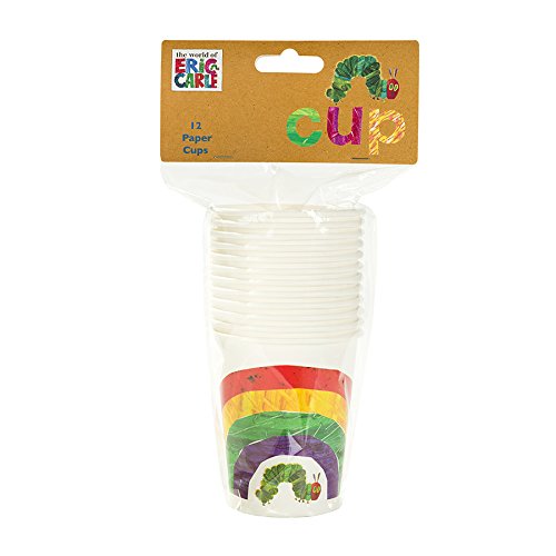 Talking Tables TVHC-CUP Very Hungry Caterpillar Papier Tasse X 2 Designs, Pappe, mehrfarben, 7.5 x 1.25 x 24 cm