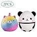 Produktbild Anboor Squishies Set 2 Stücke Einhorn Tier Panda Ei Langsam Steigend Quetschen Spielzeug Kawaii Slow Rising Antistress Squishies Spielzeug Geschenk für Kinder Erwachsene(Set: 1* Einhorn, 1* Panda Ei)