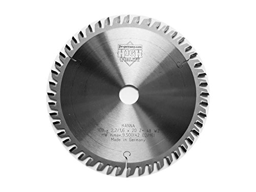 jjw-germany HM – Kreissägeblatt Hanna 160 x 2,2 x 20 Z= 48 WZ speziell für Festo / Festool, 1 Stück, 4250980601797