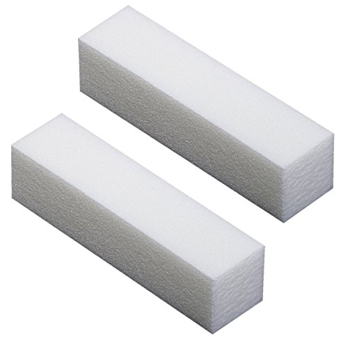TRIXES Set aus 10 Nail Buffer Blöcken, weiß, für Natur- und Acrylnägel - 2