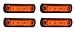 Produktbild 4x 12V 24V ORANGE Bernstein LED vorne Outline Marker Outline E-Prfzeichen Kelsa Bar Bull Bar Lichter Truck Wohnmobil SUV Camper Caravan