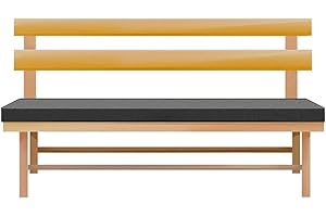 Brillars Indoor Outdoor Bench Cushion - Waterproof Garden Bench Padded with Washable Cover - 3 Seater Patio Furniture Kitchen Dinning Swing Seat Hammock - 143x52x6cm Thick (Charcoal Grey)