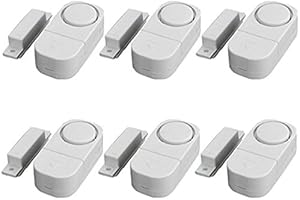 ETbotu Système d'alarme de sécurité sans fil pour porte et fenêtre - Facile à installer - Piles gratuites (lot de 6)