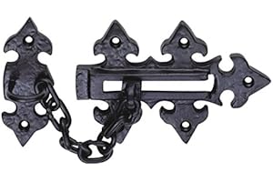 Fleur De Lys Style Door Chain Black Antique from EUROART