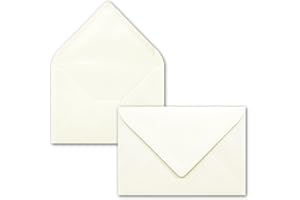 FARBENFROH BY GUSTAV NEUSER 100 buste da lettera - bianco naturale - DIN C6 - 114 x 162 mm - buste con colla umida senza finestra per biglietti di auguri e inviti - serie FarbenFroh