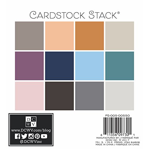 American Crafts Dcwv Cardstock Stack, Multi-Colour, 17.78 x 15.24 x 2.54 cm