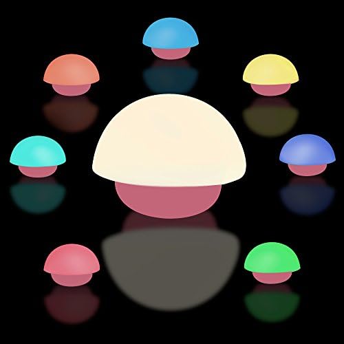 Veesee Tumbler Mushroom Night light,3 Modes Tap Sensor ,Soft Eye Caring Mood Light,Mini Nursery Bedside Table lamp with USB Cable Emergency Light,Toy,for Kids Boys Girls Children Teens Adults (Pink)