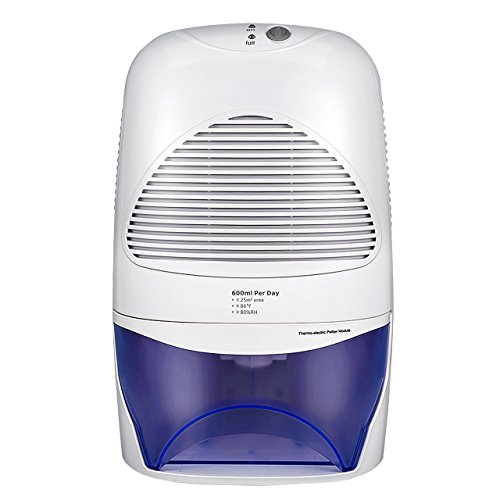 Mpow Luftentfeuchter mit 2000mL Wassertank Großvolumige Luftentfeuchter Air Dryer Luftreinigungsfunktion Feuchtigkeitsentzugfähigkeit (600ml pro Tag) für Zimmer, Schrank, Büro, Keller, Wandschrank, Badezimmer.
