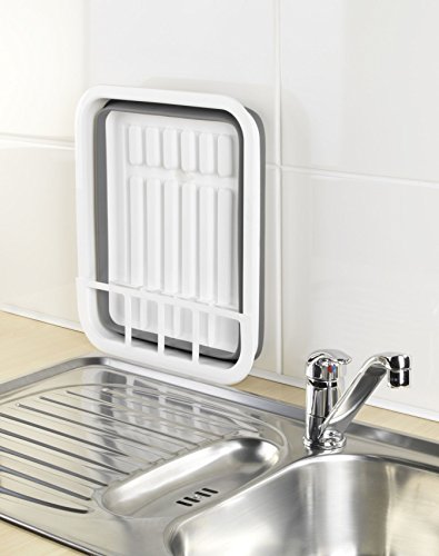 Wenko 54780100 Geschirrabtropfer faltbar Geschirr-Abtropfständer, Abtropfgestell, Polypropylen, weiß, 31 x 36,5 x 13 cm - 5