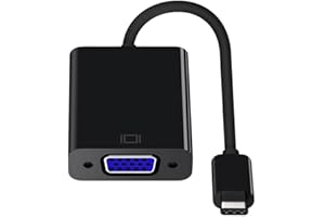 GENERIC Usb C to VGA Adapter, vga to Usb c Monitor Thunderbolt Adapter Connector, Male to VGA Female Hdmi Adapter Converter Monitor/Projector Cable For Samsung Galaxy, Type C Devices and More (Black)