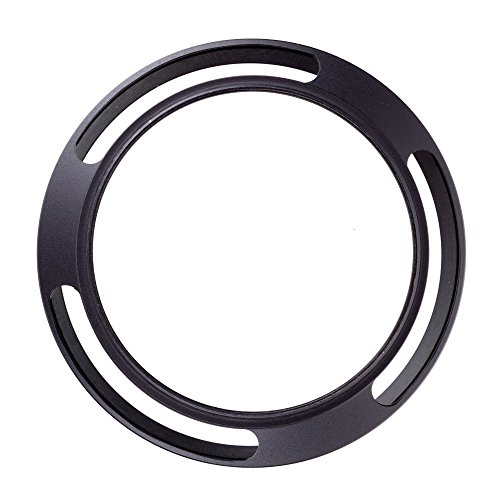 52MM PARESOLEIL    VENT   NOIR en M  tal METAL pour OBJECTIF 52 MM PARE SOLEIL pare-soleil  ventil      trou  trou   COMPATIBLE TOUTES MARQUES vented hood pour Canon FUJI Fujifilm Leica Nikon Olympus Panasonic Pentax Samsung Sigma Tamron Tokina Panasonic - ADAPTOUT MARQUE FRAN  AISE