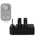 Produktbild Kreema 3-Port Ladegerat mit Doppel 1220mAh Akku fur GoPro Hero 5 Hero 6 Held 4 Wifi Remote