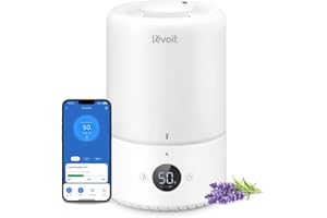 LEVOIT Humidificateur d'air bébé Intelligent Top-Fill 3L, Avec Alexa et APP, à Ultrasons à Brume Froide et Diffuseur, 28dB Mode Auto Silencieux, Minuterie, Sans BPA Dual 200S