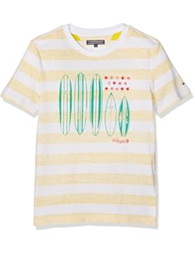 Tommy Hilfiger Jungen T-Shirt Printed Stripe Cn Tee S/S