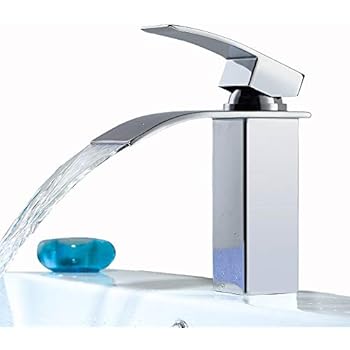 Homelody Wasserhahn Wasserfall Bad Armatur Mischbatterie Einhebel