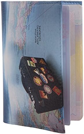 ECO Leather passport cover! Cute passport holder for travel! Designer passport case for men and women! ECO leather passport cover best gift for journey! (suitcase)