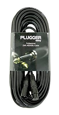 Plugger Câble DMX XLR femelle 3b/mâle 3b 20m Noir