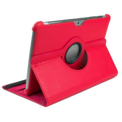 Edle 360 ° Standtasche für SAMSUNG GALAXY TAB 2 10.1 P5100 P5110 Hülle Schutz Etui Tasche Cover Case (Rot) - 2