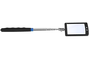 DEWIN Miroir Outil, Miroir D'inspection Flexible et Télescopique à LED Éclairé, Outil D'extension à Pivot à 360 Degrés pour les Outilleurs Machinistes Inspecteurs et Mécaniciens