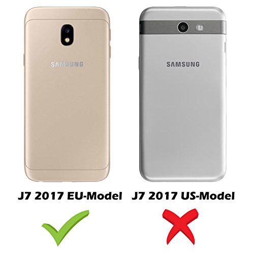 Samsung Galaxy J7 2017 Custodia, achoTREE Fortunato Fiore Cover in Pelle per Galaxy J7 2017, TPU & PU Caso + [3 morbido Nano-tecnologia Pellicola protettiva], Porpora 5.5 Pollici