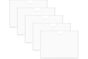 JSKWIKE 5 Pcs Auto Parkschein Clip Parkschein Taschen Parkausweishalter Windschutzscheibe Parkausweis Halter Hülle Parklizenz Selbsthaftend Transparente Klebetasche