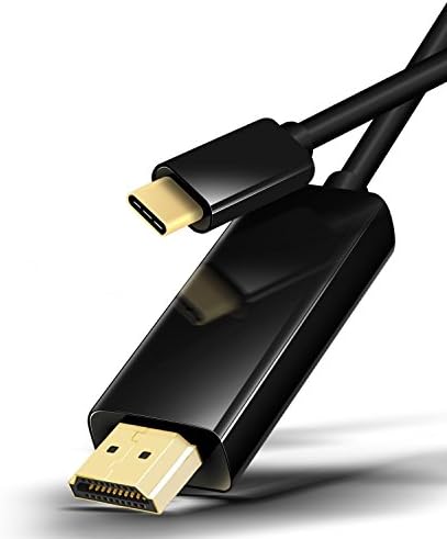 USB Type C to HDMI Cable Adapter 6Ft/1.8m USB 3.1 Type c (Thunderbolt 3 Compatible) to HDMI Adapter Converter Cord (4K Resolution) for New Macbook Google Chromebook Pixel Dell XPS 13 15