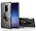 Produktbild Samsung Galaxy S9 Plus Hülle KingSang Stoßfest Schutzhülle mit Ring Fingerhalterung 360 Grad Drehbarer Ständer Handyhüllen Magnet Halterung Kickstand Silikon Handytasche Dual Layer Bumper Case für Samsung Galaxy S9 Plus Cover - Grau