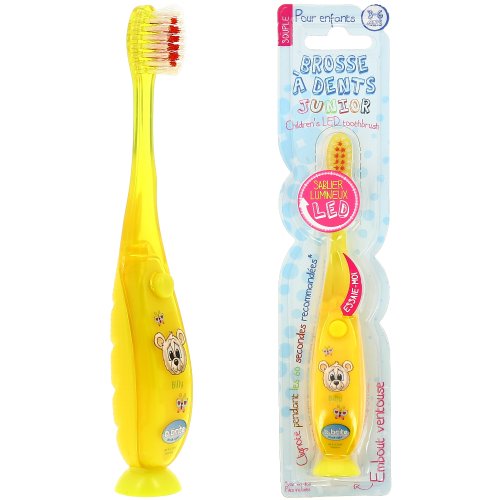Preisvergleich Produktbild Promobo Kinderzahnbürste, beleuchteter LED-Timer, Gelb