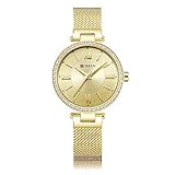 Easy Go Shopping Frauennetz mit Quarz Damenuhr Diamond Watch (Color : 5)