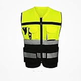 1. Reflektierende Weste Sicherheit Reiten drei Farben Auto reflektierende Kleidung Motorrad Weste betont atmungsaktiv.
