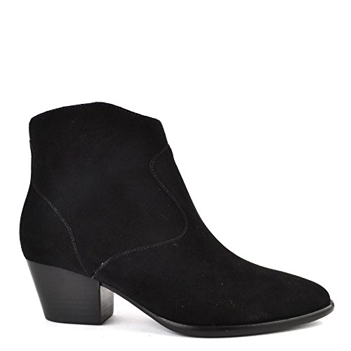 Ash Footwear Chaussures Heidi BIS Boots a Talon en Daim Noir Femme 36 Noir