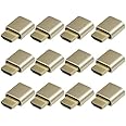 Adwits 4K 2K 1080P 30Hz to 60Hz Support HDMI Display Emulator, 12 Pack Gold Color