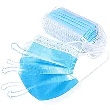 TeeBustrr Non-woven Anti-pollution Disposable 3 Ply Mask with Nose pin (Pack of 50)