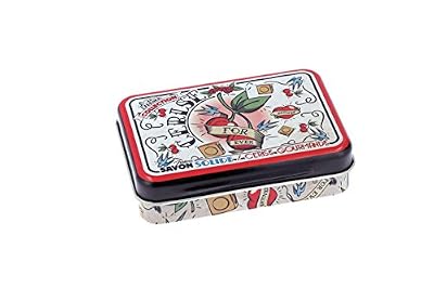 Natives 700270 La Boîte et Son Savon, Métal, Multicolore, 17 x 17 x 13,5 cm