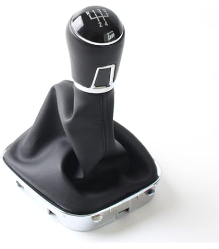 Soufflet + Pommeau Levier De Vitesse GTI 5 Vitesses – Compatible VW Polo 9N / 9N2 / 9N3 (2001-2009) – Plug & Play