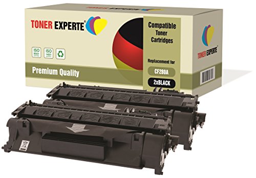 2er-Pack TONER EXPERTE® Premium Toner kompatibel zu CF280A 80A für HP Laserjet Pro 400 M401A, M401D, M401DN, M401DNE, M401DW, M401N, MFP M425DN, MFP M425DW