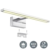DISEÑO ELEGANTE: Novostella luz espejo baño tiene una bonita carcasa de Aluminio y se ajusta perfectamente encima de su espejo.