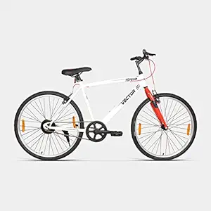 VECTOR 91 TopGun 26T Single Speed Hybrid Bike (Ideal For: 12+ Years , Brake: V Brake )