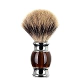 Edow Shaving Brush, Pure Badger Hair Shaving Brush with Luxury Metal Handle for any Manual Shaver