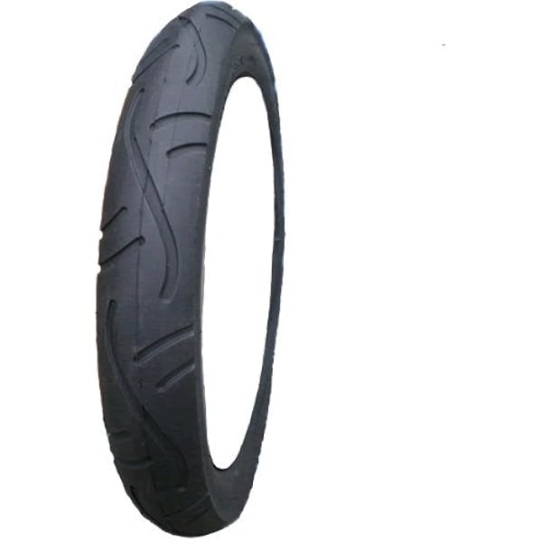 300x55 Inner Tube For Phil & Teds Vibe Stroller – Front/Back Wheel With Bent Valve (Black)