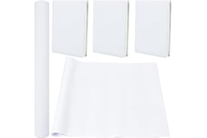 CRASPIRE 51 x 11.8 Pollici Libro di Lino Panno per Rilegatura di Libri Superficie del Tessuto Copertina di Libro con Supporto in Carta Libri Album Scrapbooking Archivio Fai da Te Copertura Protezione