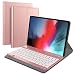 Produktbild iPad Pro 12.9 Inch 2018 Wireless Tastatur Keyboard PU Hülle mit Hintergrund Backlight Ultra Slim Tastatur Hülle Keyboard Case kampatibel Drahtlos englische Version - Rose Gold
