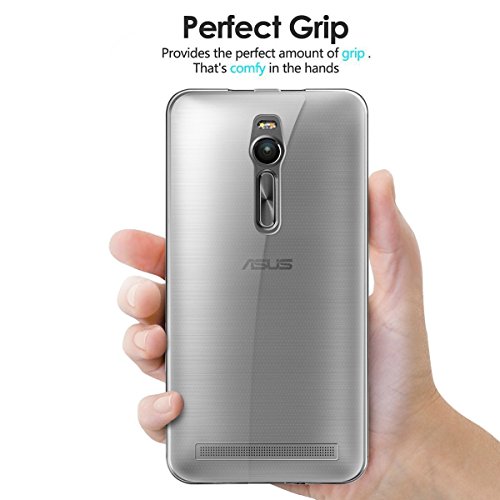 ZenFone 2 5.5″ (ZE550ML/ZE551ML) Hülle Case, Ultra-Clear Case Silikon Soft TPU Crystal Clear Premium Durchsichtig Handyhülle Schutzhülle Case Backcover Bumper Slimcase für ASUS ZenFone 2 5.5″ - 6